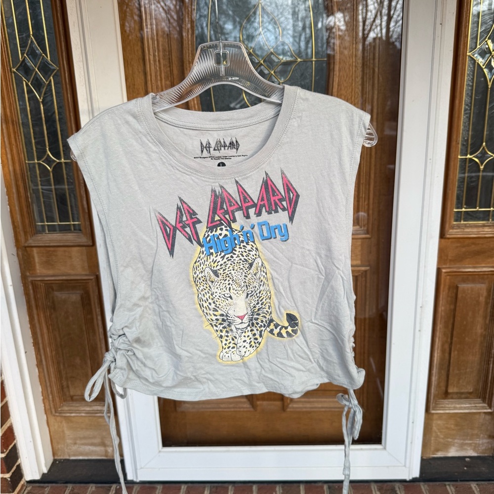 Def Leppard Gray Graphic Muscle Tee